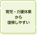 育児・介護休業から復帰しやすい