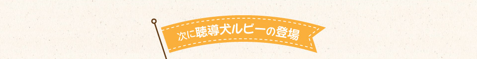 ## 次に聴導犬ルビーの登場