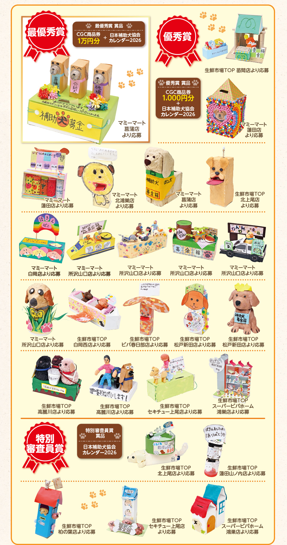 最優秀賞・優秀賞